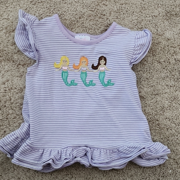 Stitchy Fish Embroidered Mermaid Shirt - Picture 1 of 5
